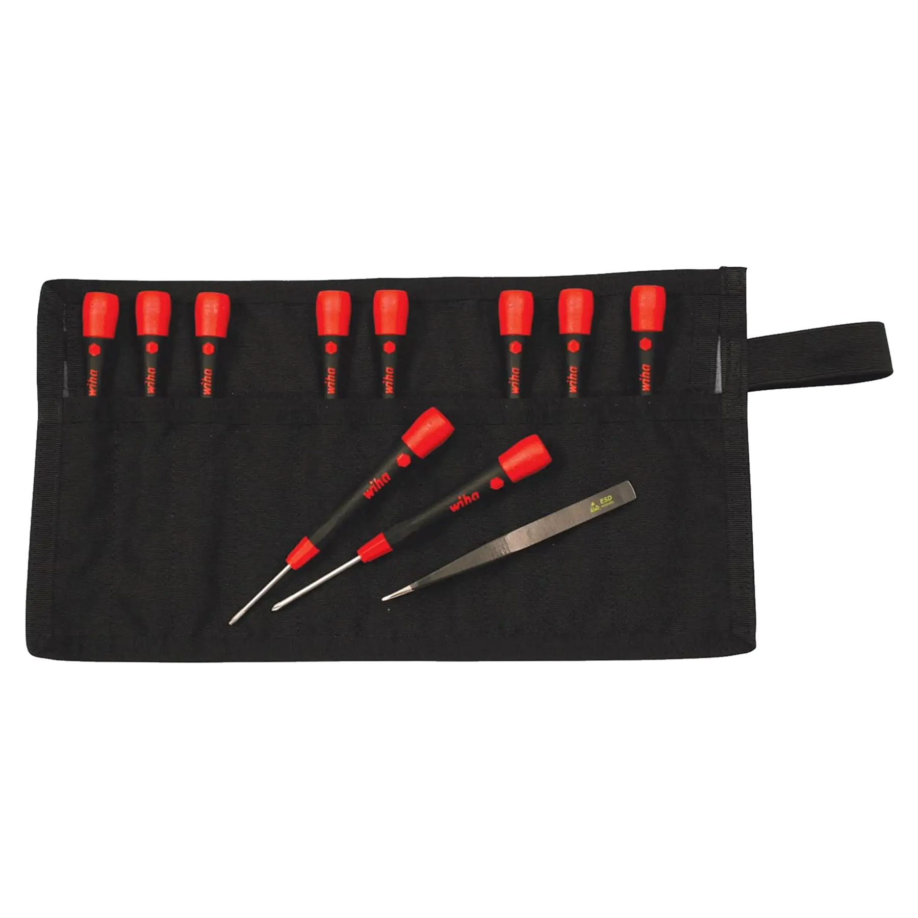 11 Piece PicoFinish Precision Screwdriver and Tweezers Smartphone Technician Set (26198) (Wiha)