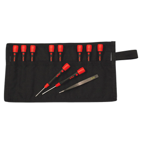 11 Piece PicoFinish Precision Screwdriver and Tweezers Smartphone Technician Set (26198) (Wiha)
