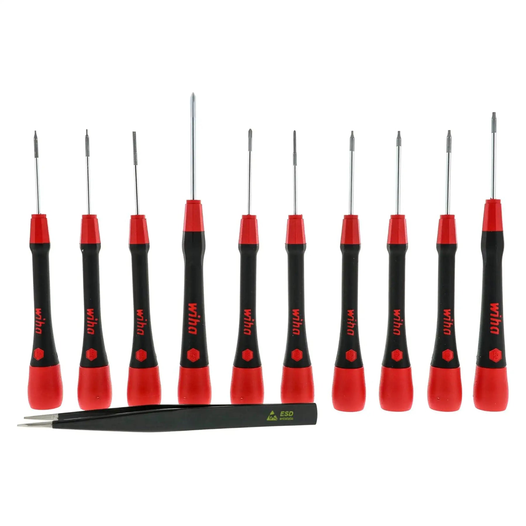 11 Piece PicoFinish Precision Screwdriver and Tweezers Smartphone Technician Set (26198) (Wiha)