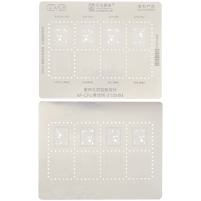 A16-A18 Pro U-APU9 0.10MM CPU RAM BGA Reballing Stencil iPhone 15 Pro Max (Amaoe)