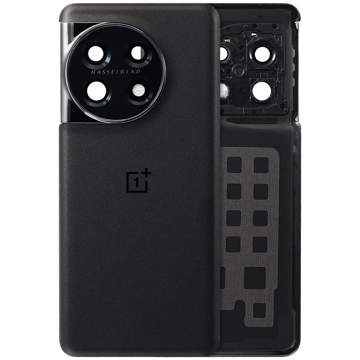 Back Cover Glass With Camera Lens Bracket Compatible For OnePlus 11 Replacement (Titan Black)