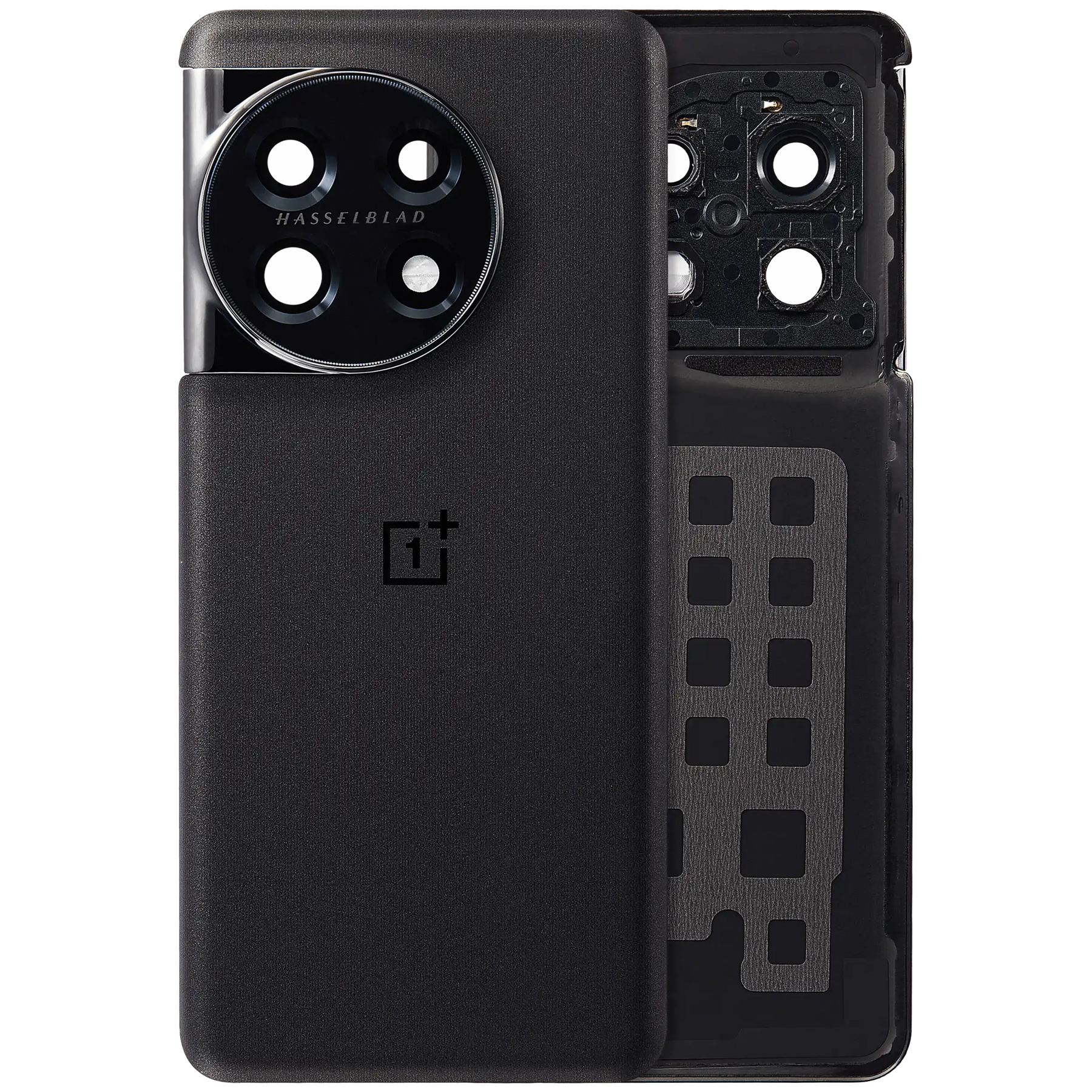 Back Cover Glass With Camera Lens Bracket Compatible For OnePlus 11 Replacement (Titan Black)