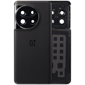 Back Cover Glass With Camera Lens Bracket Compatible For OnePlus 11 Replacement (Titan Black)
