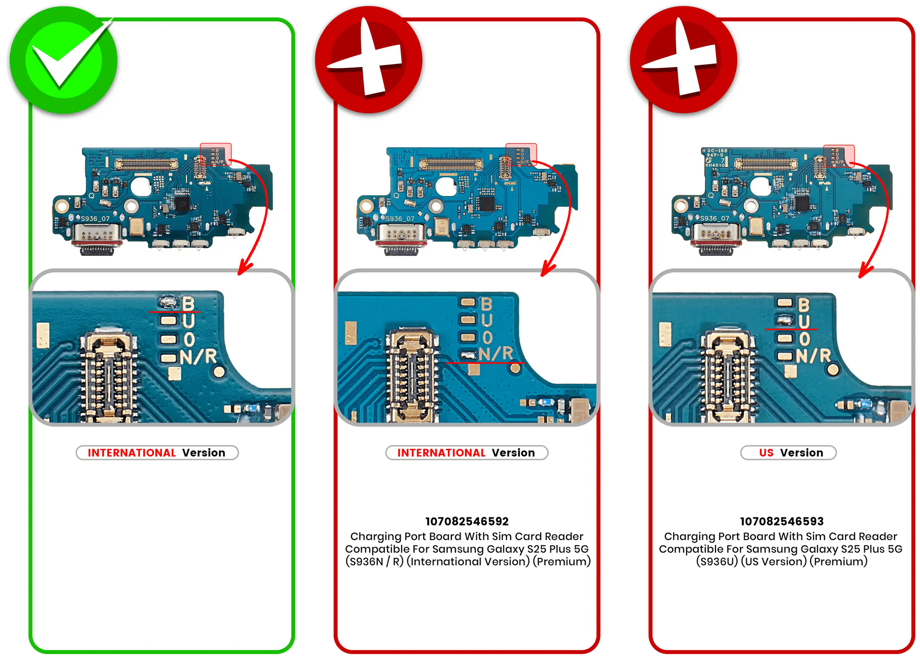 Replacement Charging Port Board With Sim Card Reader Compatible For Samsung Galaxy S25 Plus 5G (S936B) (International Version) (Premium)