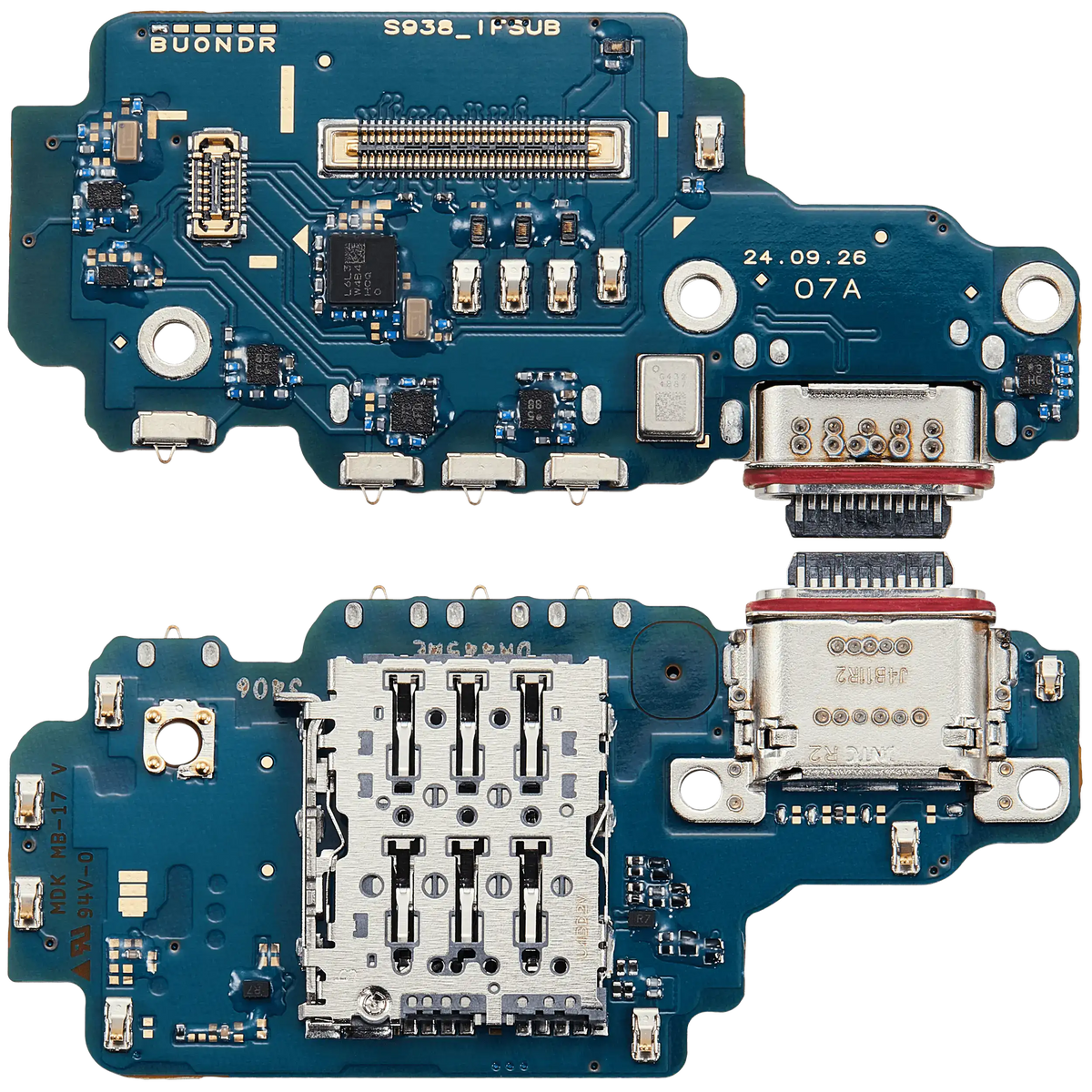 Replacement Charging Port Board With Sim Card Reader Compatible For Samsung Galaxy S25 Ultra 5G (S938B) (International Version) (Premium)