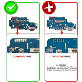 Replacement Charging Port Board With Sim Card Reader Compatible For Samsung Galaxy S25 Ultra 5G (S938B) (International Version) (Premium)
