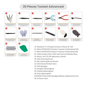 30 Pieces Toolset Advanced (Wrepair)