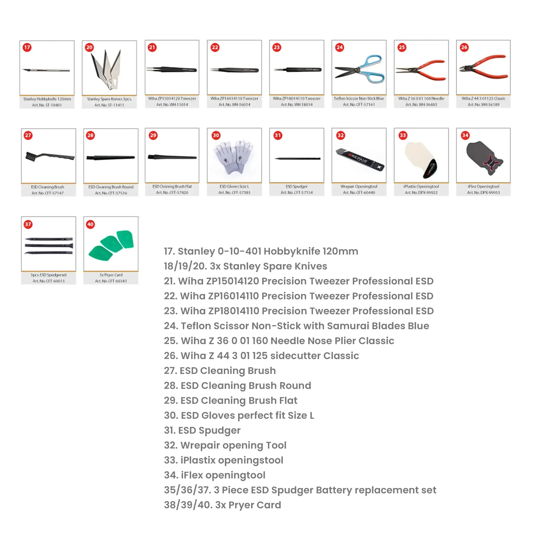 40 Pieces Toolset Pro (Wrepair)