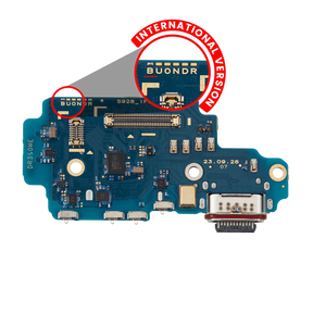 Charging Port Board With Sim Card Reader Compatible For Samsung Galaxy S24 Ultra 5G (S928B) (International Version) (Premium)