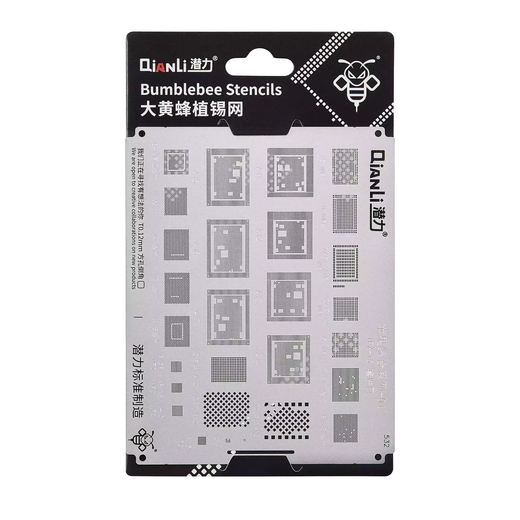 Bumblebee Stencil (QS532) For iPhone X-15 (Qianli)