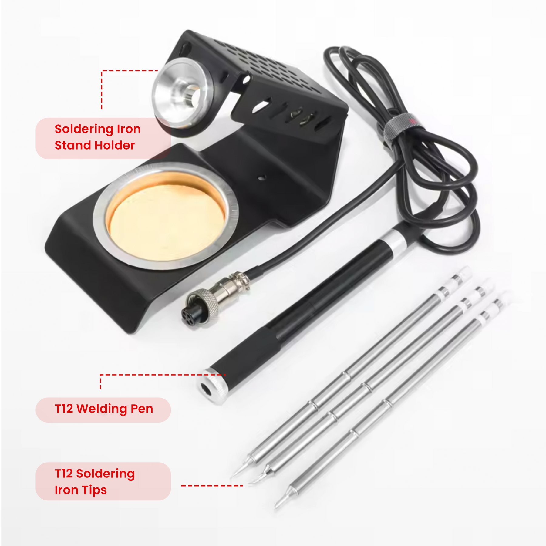 T3A Intelligent Soldering Station With T12 Handle And Iron Tips (110V) (Aixun)