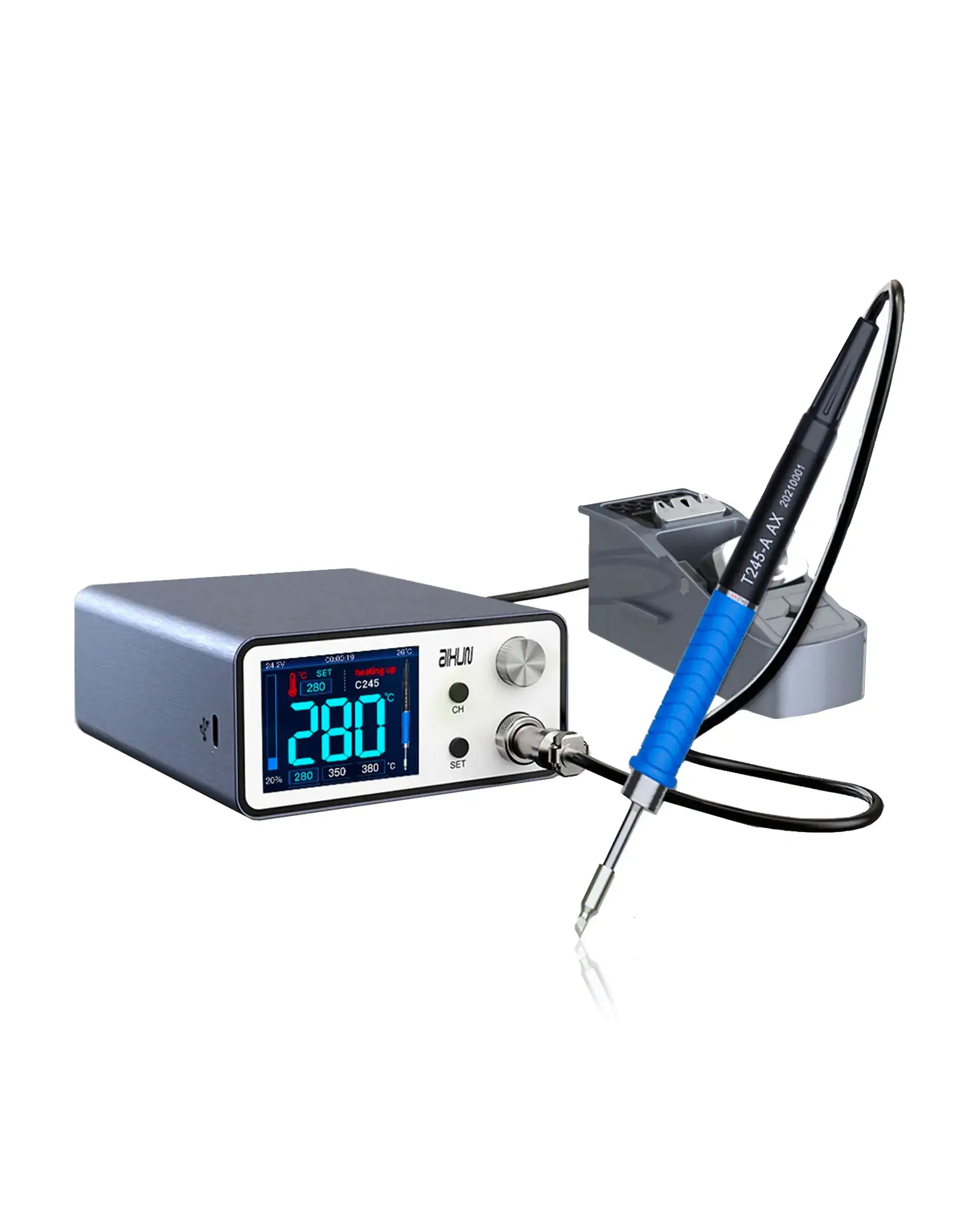 T3A Intelligent Soldering Station With T245 Handle and 3 Iron Tips (Aixun)