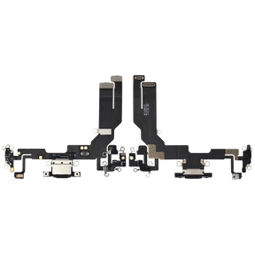 Charging Port Flex Cable Compatible For iPhone 16e (Premium) (Black)