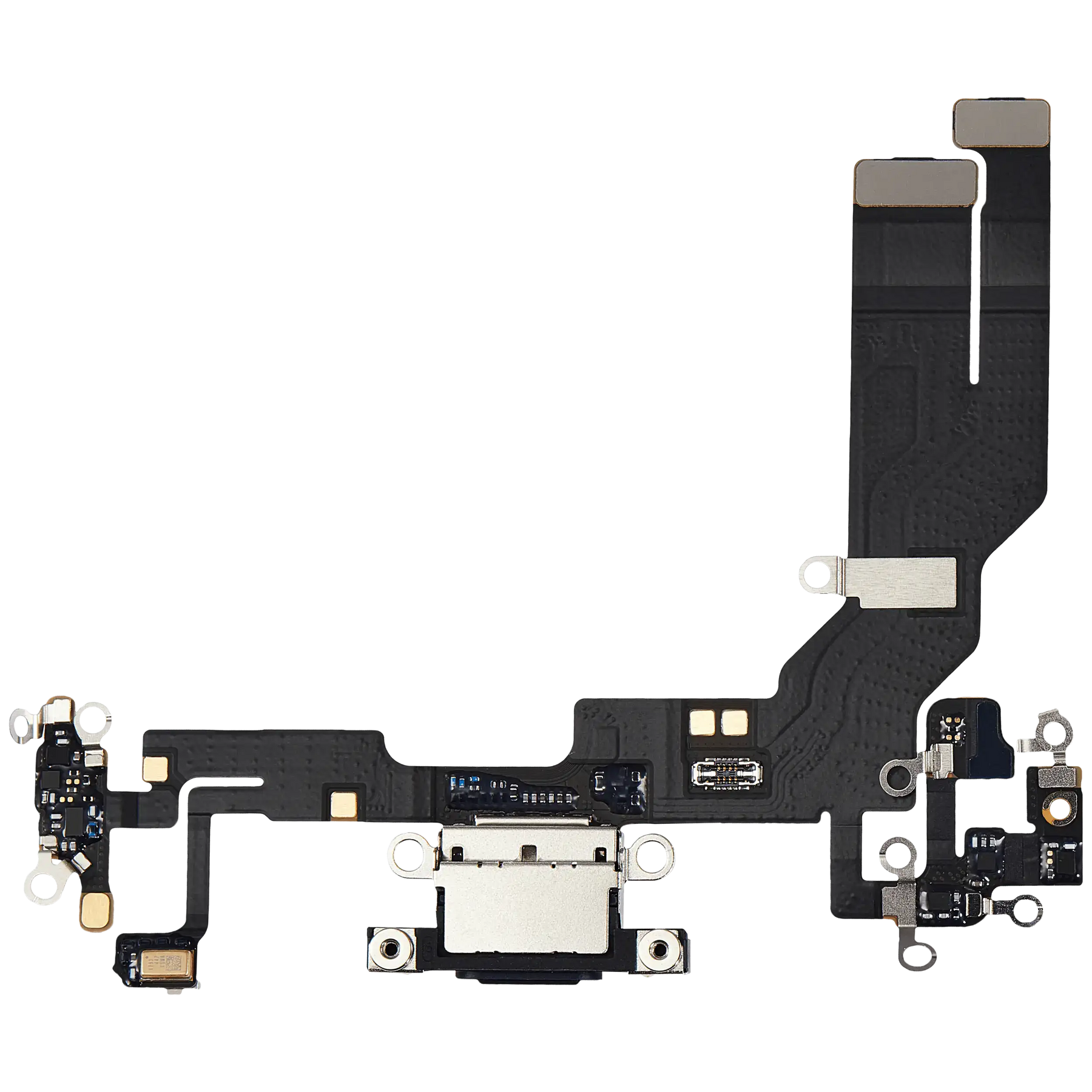 Charging Port Flex Cable Compatible For iPhone 16e (Premium) (Black)