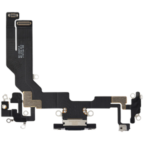 Charging Port Flex Cable Compatible For iPhone 16e (Premium) (Black)