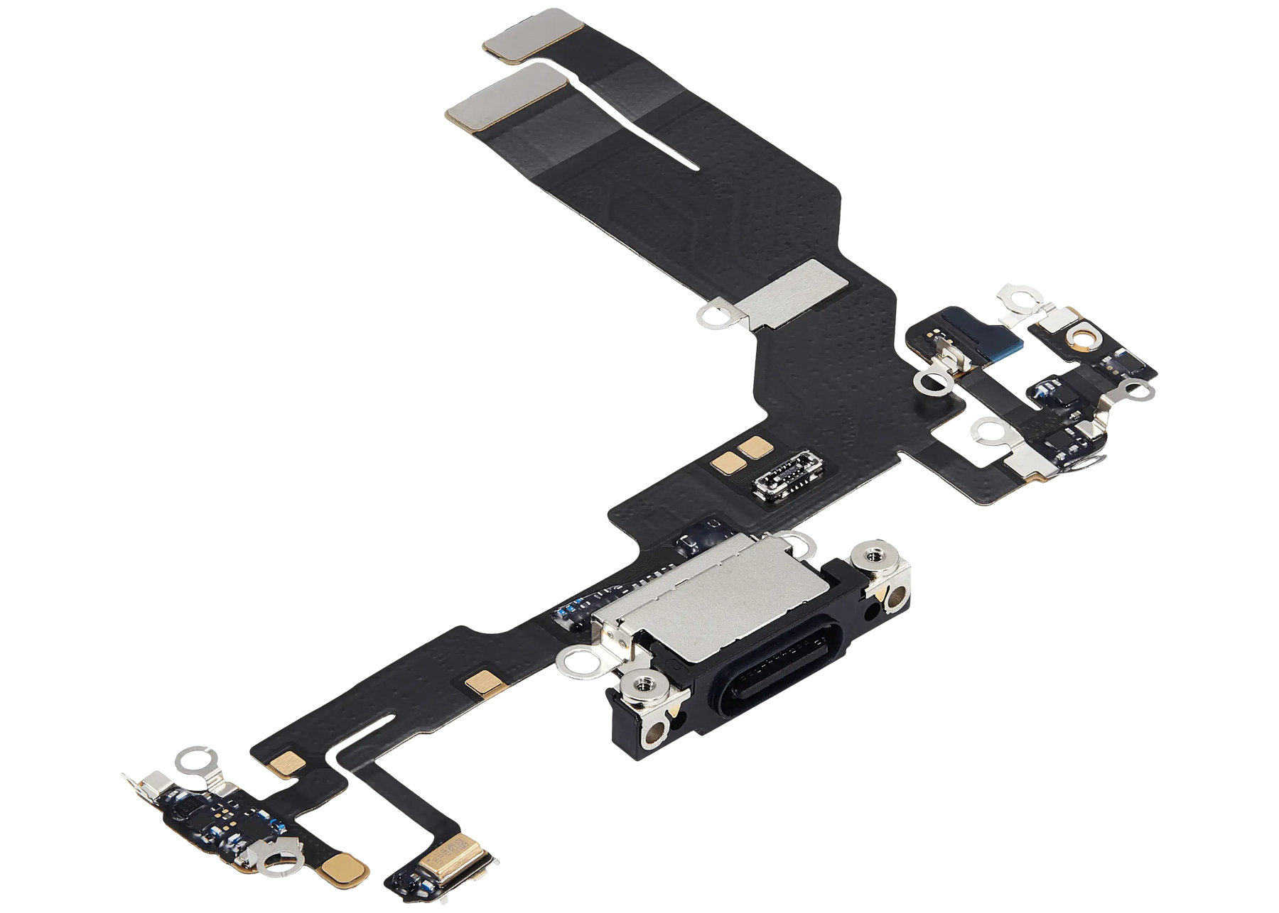 Charging Port Flex Cable Compatible For iPhone 16e (Premium) (Black)