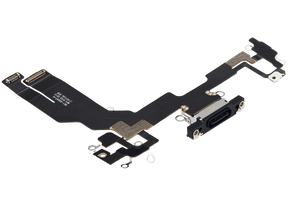 Charging Port Flex Cable Compatible For iPhone 16e (Premium) (Black)