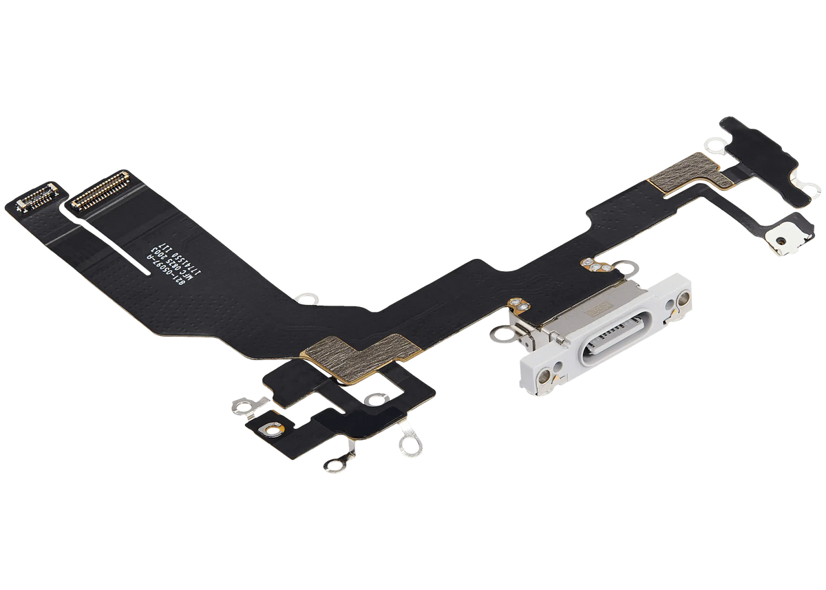 Charging Port Flex Cable Compatible For iPhone 16e (Premium) (White)