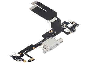 Charging Port Flex Cable Compatible For iPhone 16e (Premium) (White)