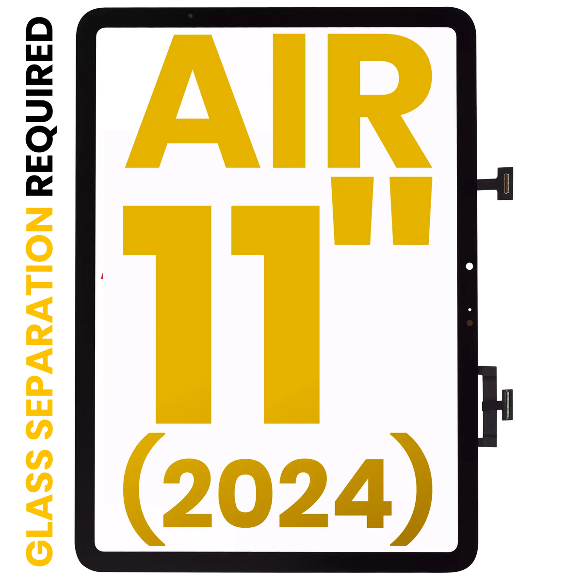 Digitizer Compatible For iPad Air 11" (2024) (Glass Separation Required) (Premium) (WiFi / Cellular) (Black)
