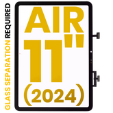 Digitizer Compatible For iPad Air 11" (2024) (Glass Separation Required) (Premium) (WiFi / Cellular) (Black)
