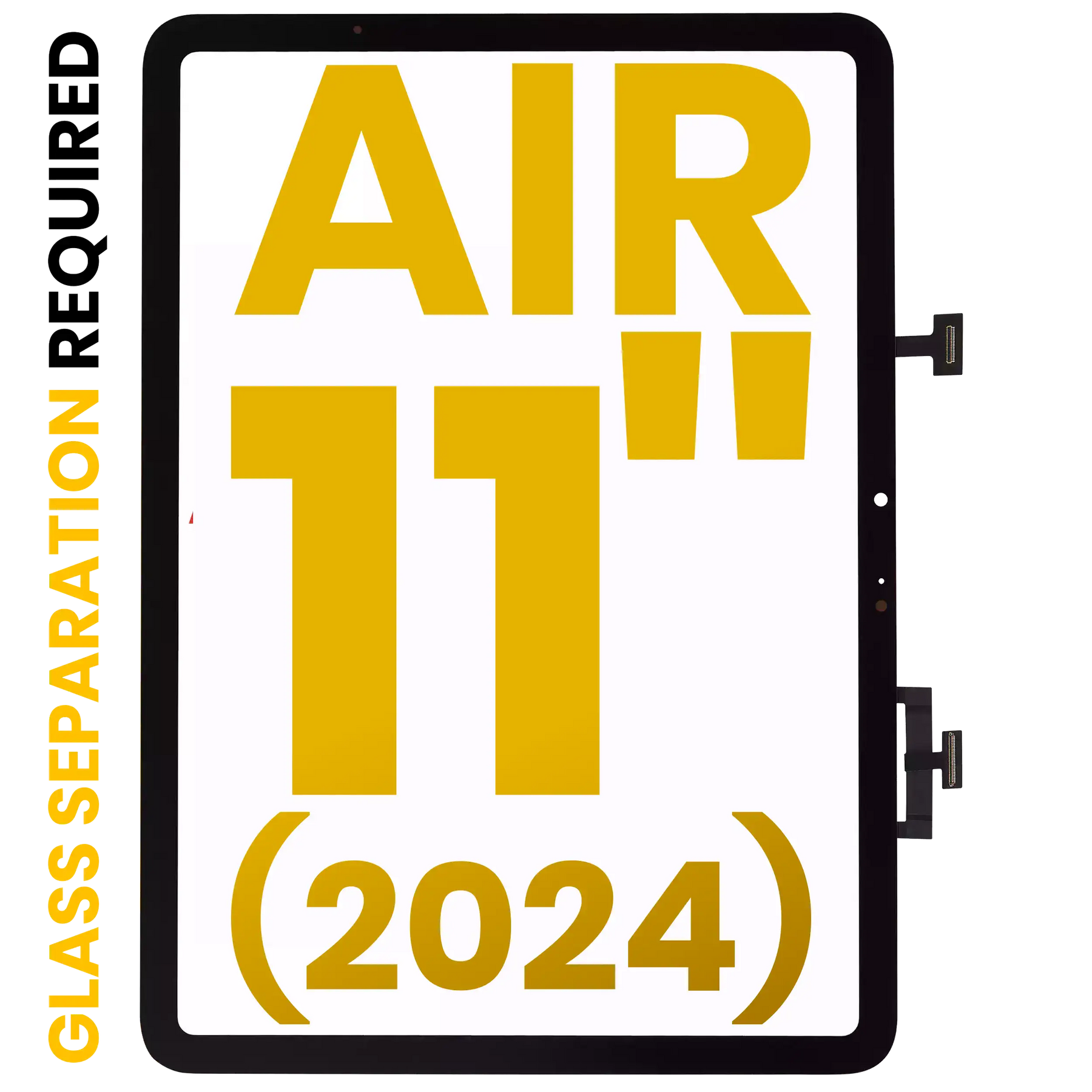 Digitizer Compatible For iPad Air 11" (2024) (Glass Separation Required) (Premium) (WiFi / Cellular) (Black)