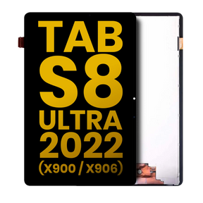 OLED Assembly Without Frame Compatible For Samsung Galaxy Tab S8 Ultra 14.6" (X900 / X906 ) (2022) (Refurbished) (Black)