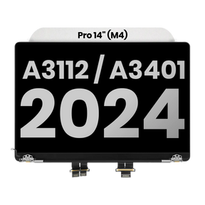 Complete LCD Display Assembly (Glossy) MacBook Pro 14" (A3112 / A3401 / A3185 / A3434) (Late 2024-Late 2025) (Used OEM Pull: Grade A) (Space Black)
