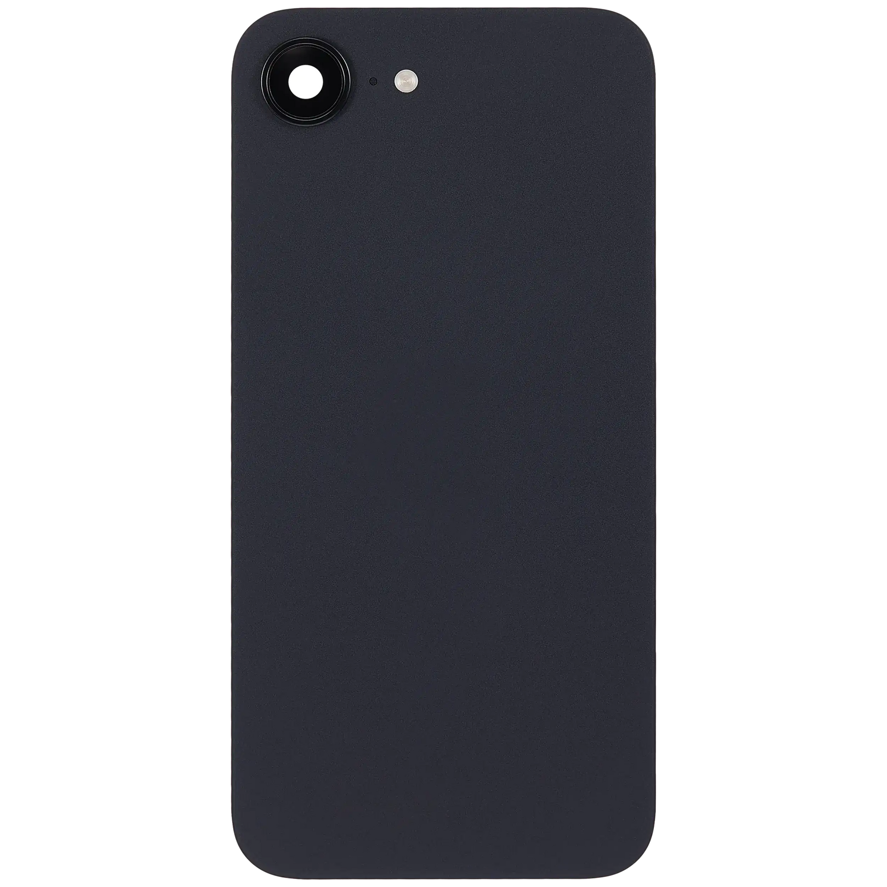 Back Glass With Steel Plate With Wireless NFC Charging MagSafe Magnet & Flashlight Flex Compatible For iPhone 16e (Used OEM Pull: Grade A) (Black)