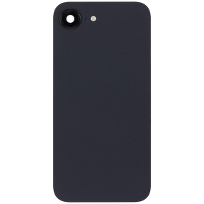 Back Glass With Steel Plate With Wireless NFC Charging MagSafe Magnet & Flashlight Flex Compatible For iPhone 16e (Used OEM Pull: Grade A) (Black)