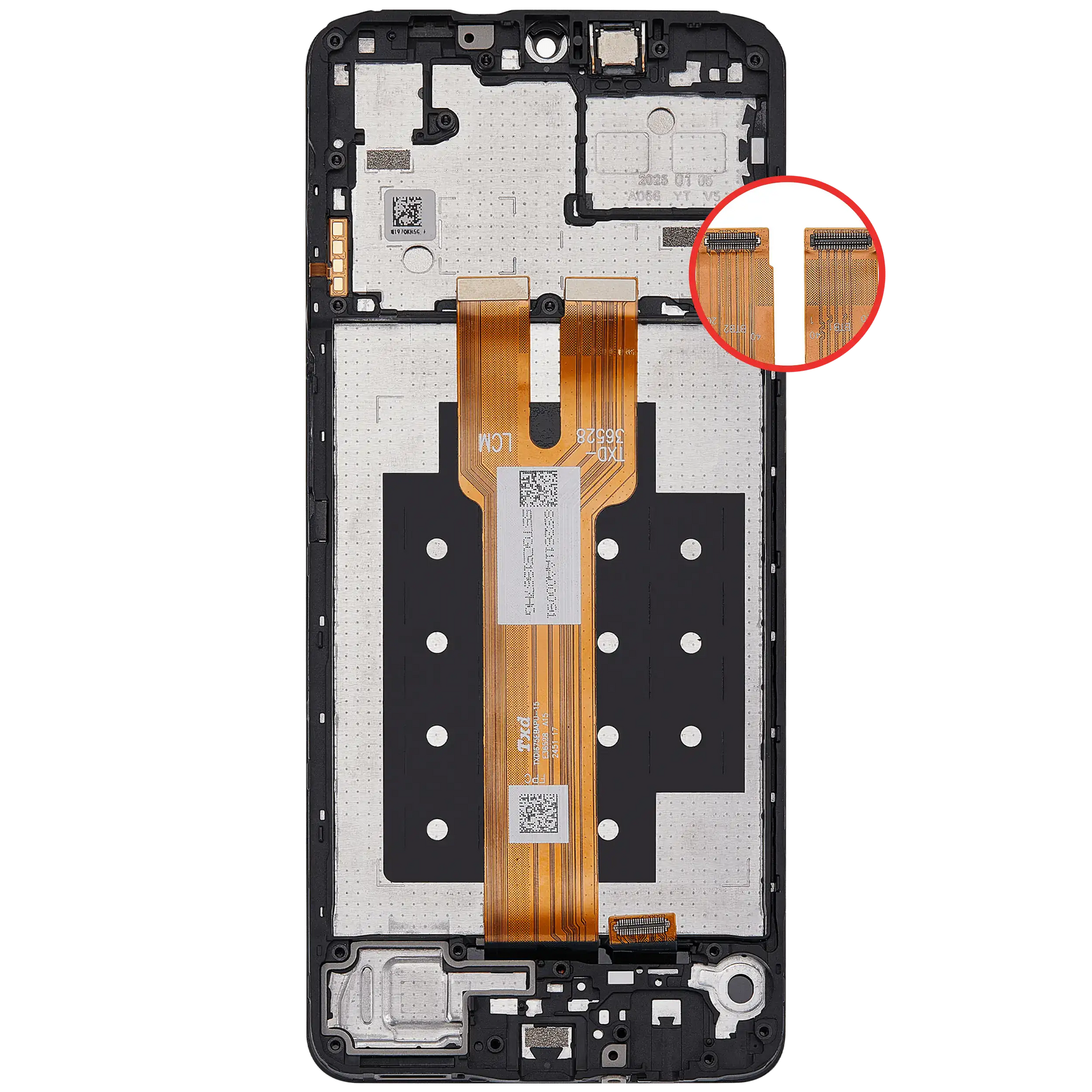 LCD Assembly With Frame Compatible For Samsung Galaxy A06 5G (A066/ 2025) (Refurbished) (All Colors)