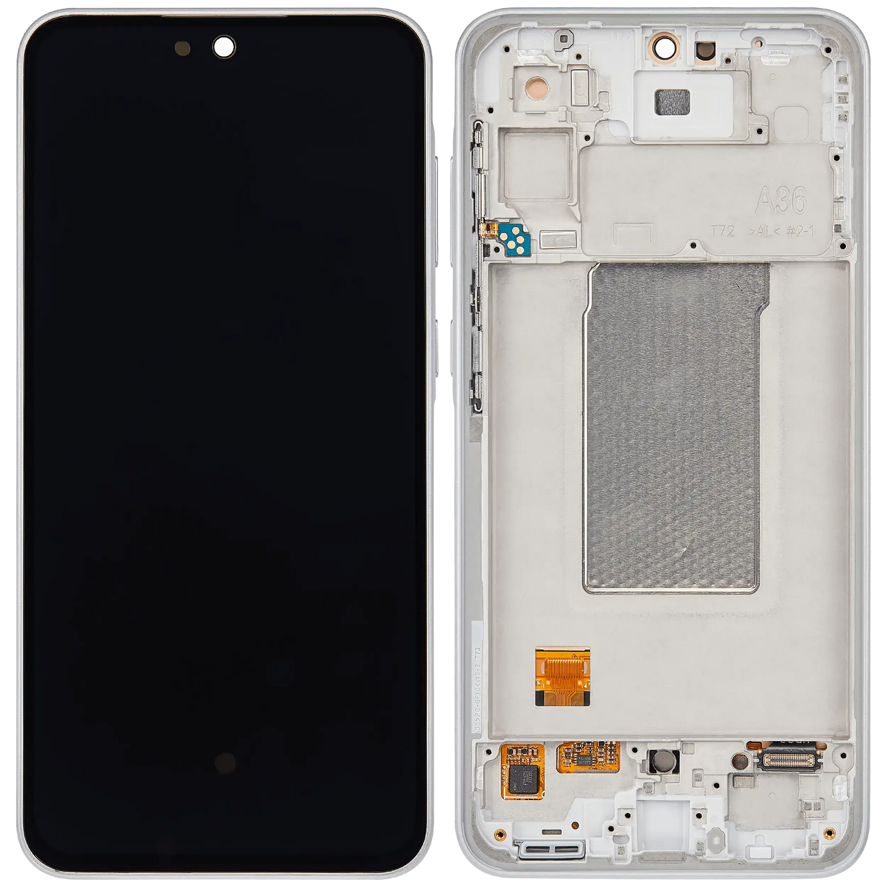 OLED Assembly With Frame Compatible For Samsung Galaxy A36 5G (A366 / 2025) (Refurbished) (White)