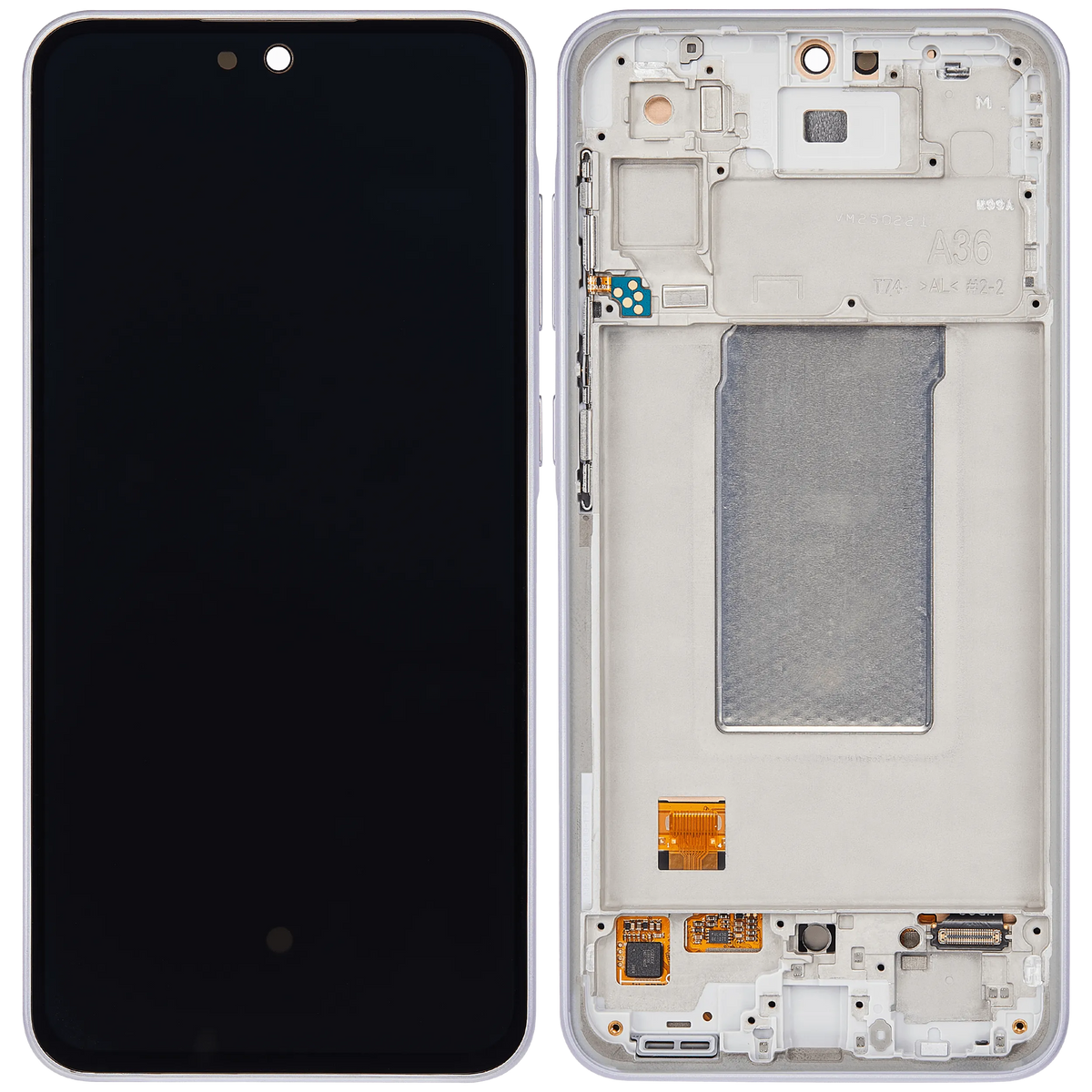 OLED Assembly With Frame Compatible For Samsung Galaxy A36 5G (A366 / 2025) (Refurbished) (Lavender)