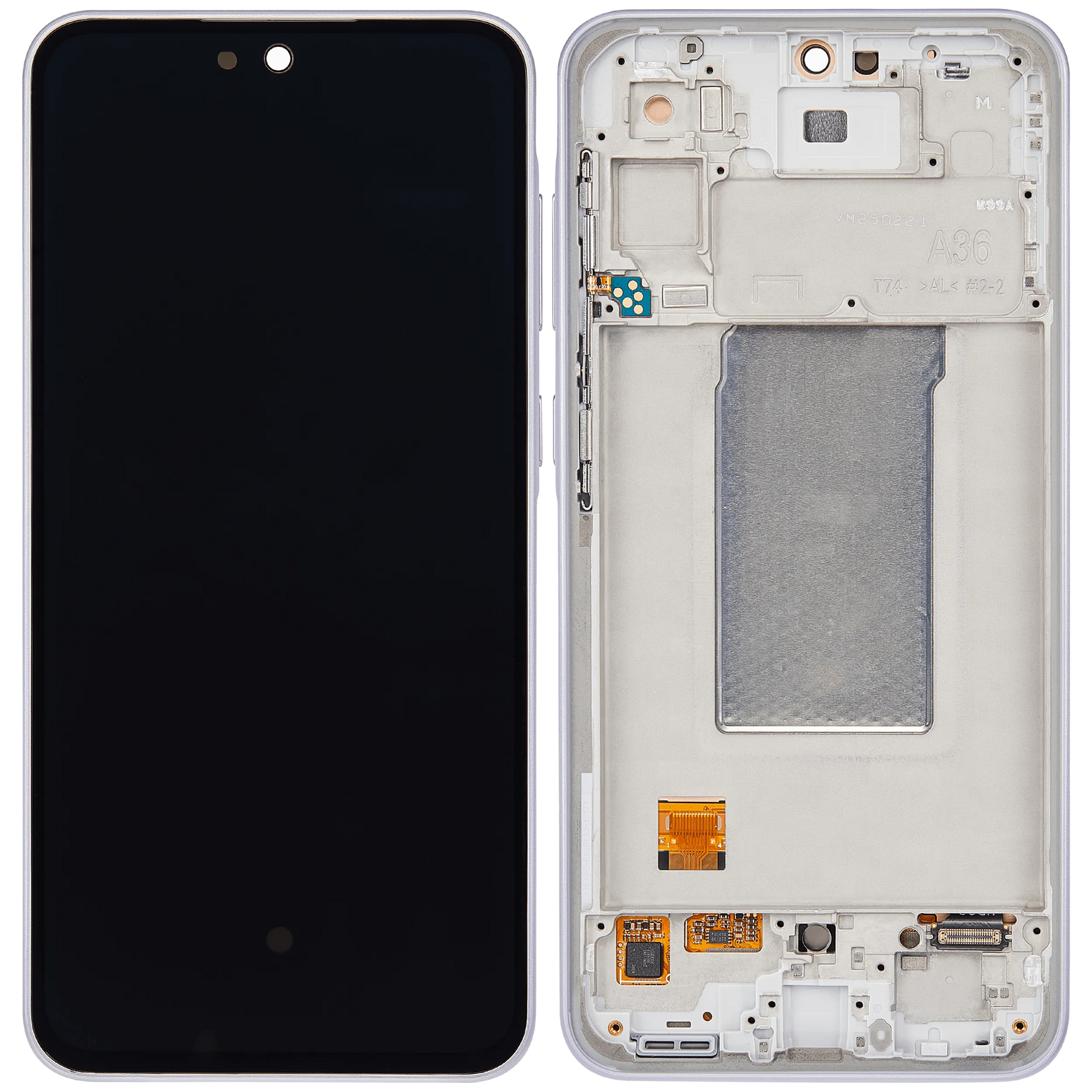 OLED Assembly With Frame Compatible For Samsung Galaxy A36 5G (A366 / 2025) (Refurbished) (Lavender)