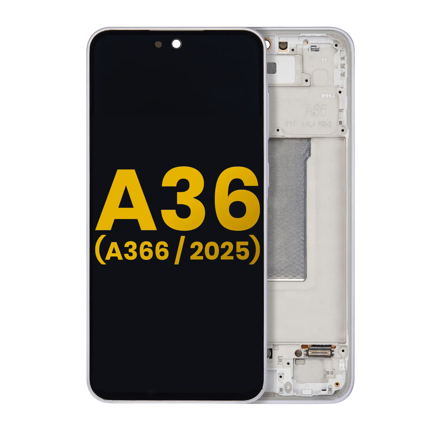 OLED Assembly With Frame Compatible For Samsung Galaxy A36 5G (A366 / 2025) (Refurbished) (Lavender)