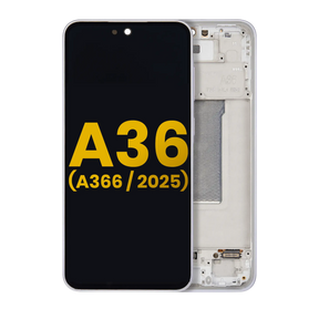 OLED Assembly With Frame Compatible For Samsung Galaxy A36 5G (A366 / 2025) (Refurbished) (Lavender)
