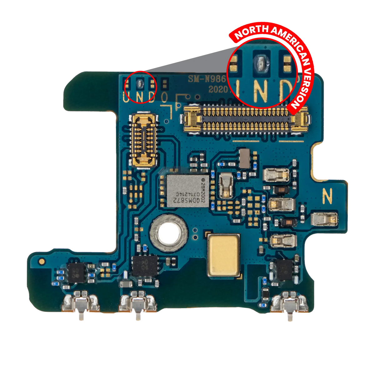Microphone PCB Board Compatible For Samsung Galaxy Note 20 Ultra 5G (US Version) (Service Pack)