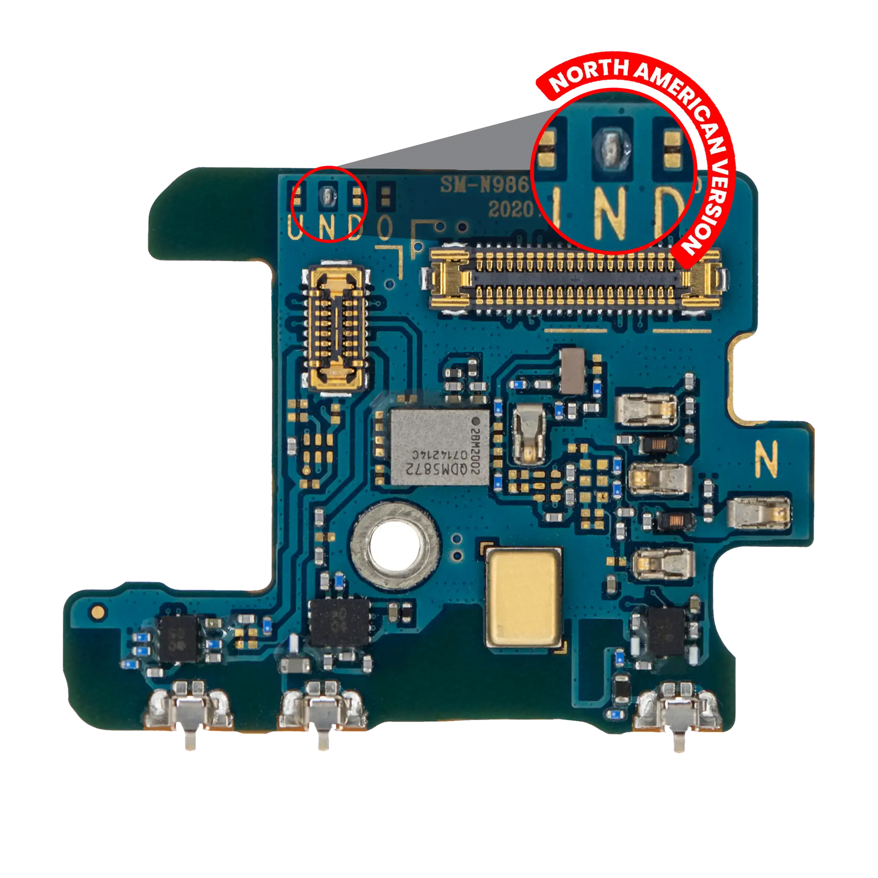 Microphone PCB Board Compatible For Samsung Galaxy Note 20 Ultra 5G (US Version) (Service Pack)
