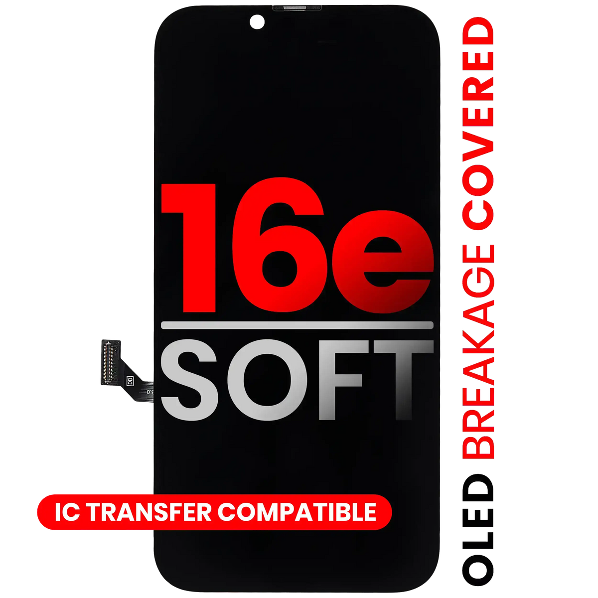 OLED Assembly Compatible For iPhone 16e (Aftermarket Pro: XO7 Soft)