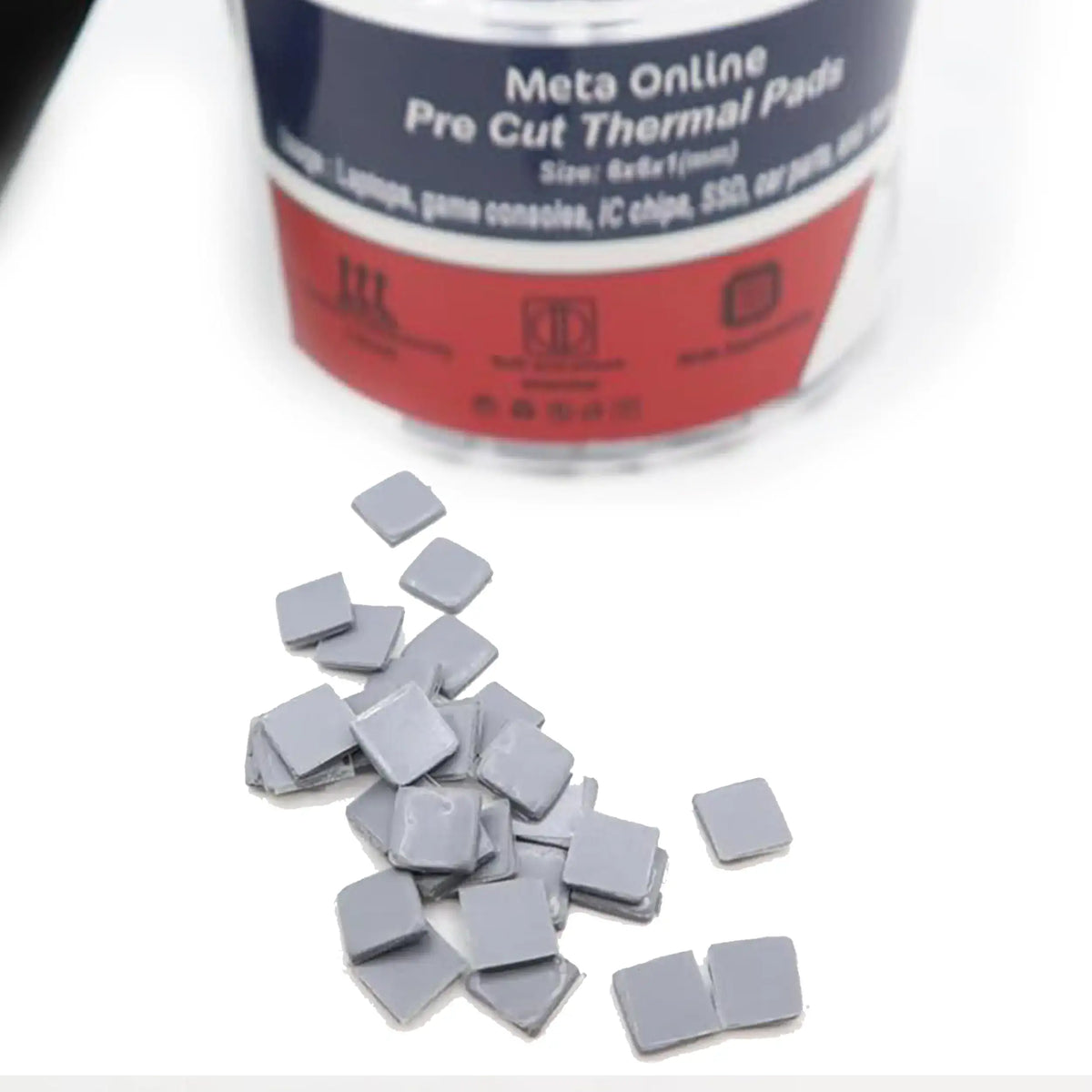 Pre Cut Thermal Pads Mosfet Coil (6 x 6 x 1 mm) (100 Pack) (Meta Online)