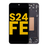 OLED Assembly With Frame Compatible For Samsung Galaxy S24 FE 5G (Refurbished) (US & International Version) (Graphite)