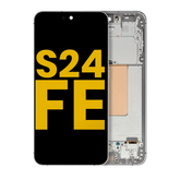OLED Assembly With Frame Compatible For Samsung Galaxy S24 FE 5G (US & International Version) (Refurbished) (Gray)