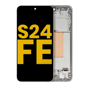 OLED Assembly With Frame Compatible For Samsung Galaxy S24 FE 5G (US & International Version) (Refurbished) (Gray)