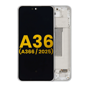 OLED Assembly With Frame Compatible For Samsung Galaxy A36 5G (A366 / 2025) (Refurbished) (Black)