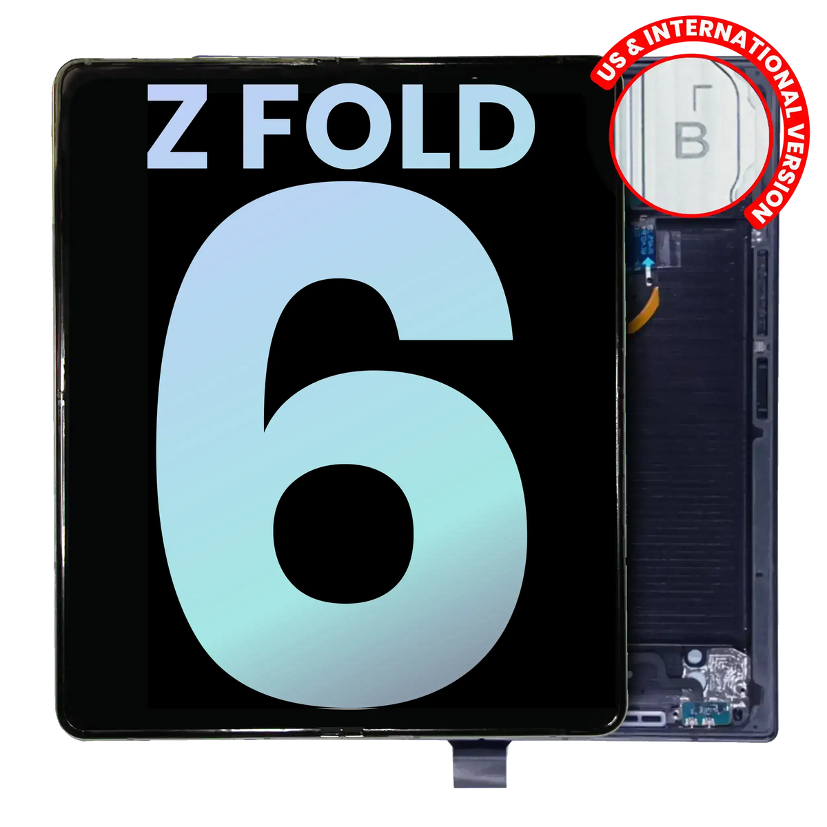 Inner OLED Assembly With Frame Compatible For Samsung Galaxy Z Fold 6 5G (US & International) (Service Pack) (Navy)