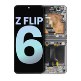 Inner OLED Assembly With Frame Compatible For Samsung Galaxy Z Flip 6 5G (US & International) (Service Pack) (Silver Shadow)