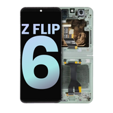 Inner OLED Assembly With Frame Compatible For Samsung Galaxy Z Flip 6 5G (US & International) (Service Pack) (Mint)