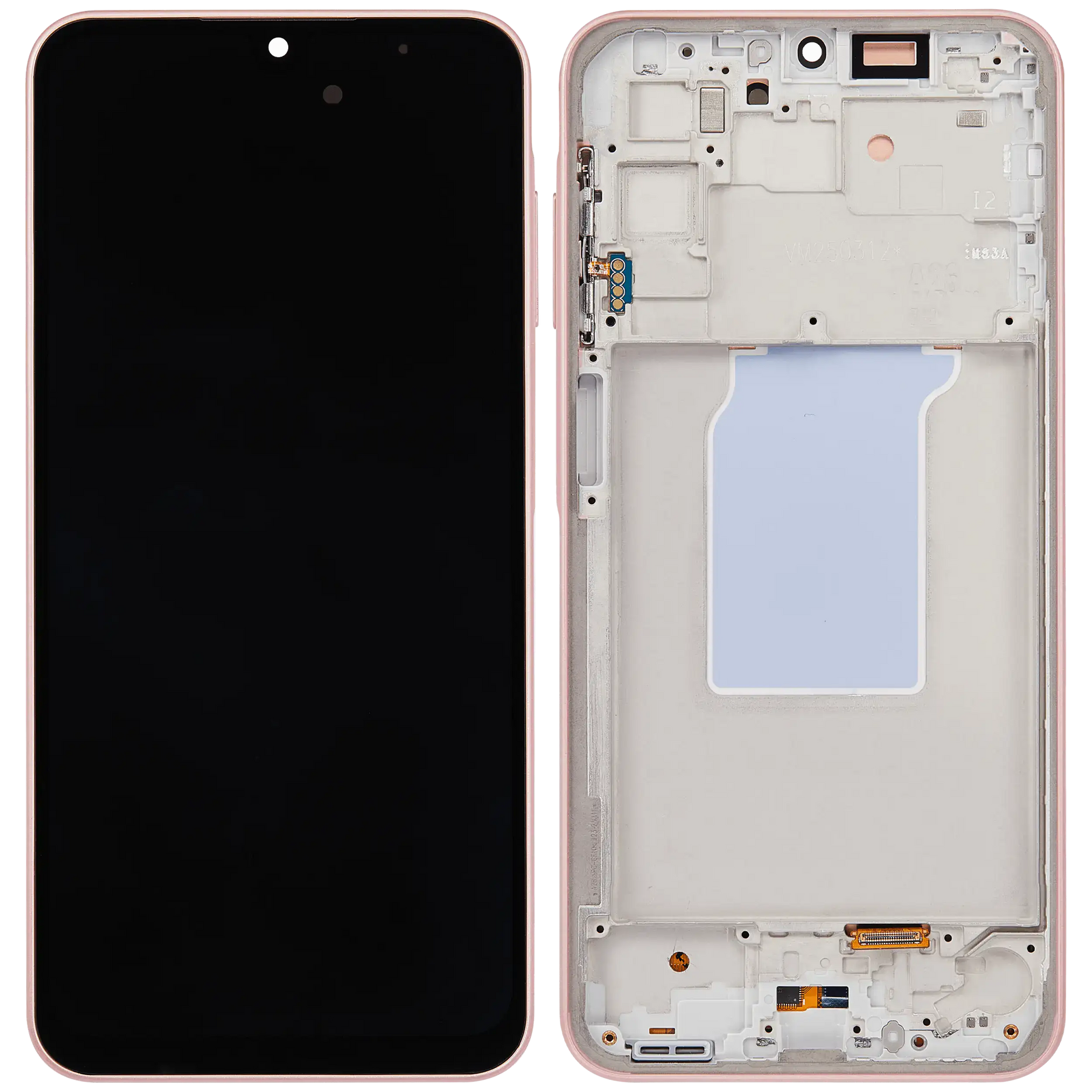 OLED Assembly With Frame Compatible For Samsung Galaxy A26 5G (A266 / 2025) (Refurbished) (Peach Pink)