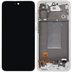 OLED Assembly With Frame Compatible For Samsung Galaxy A56 5G Replacement (A566 / 2025) (Refurbished) (Lightgray)