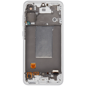 OLED Assembly With Frame Compatible For Samsung Galaxy A56 5G Replacement (A566 / 2025) (Refurbished) (Lightgray)